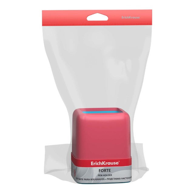 Подставка д/пиш. принадл. Стакан EK Forte, Bubble Gum, розовая с голубой вставкой 1отд Превью 1