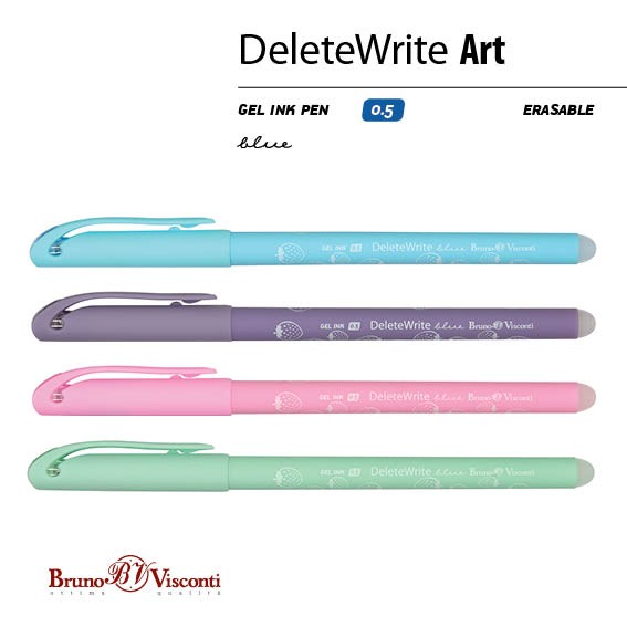 Ручка гелевая Пиши-стирай синяя BV Delete Write Art Клубнички 0,5мм Превью 4