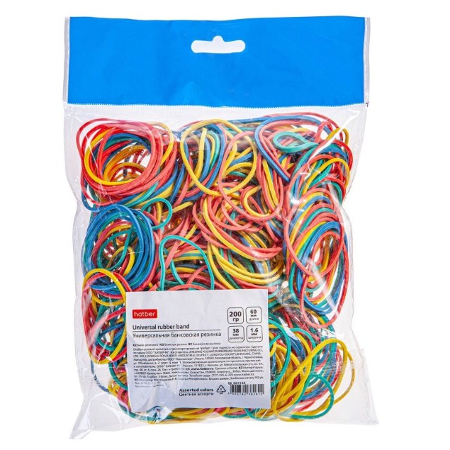 Резинка банковская 200гр d=60мм Hatber Превью 1