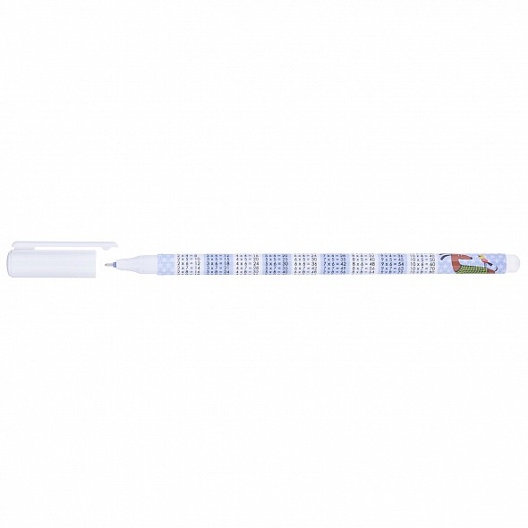 Ручка гелевая Пиши-стирай синяя Hatber 2х2 с таблицей умножения 0,6мм игольч.пишущ Превью 1