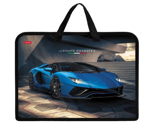 Сумка А4 пластик Hatber BLUEsupercar на молнии Превью 2