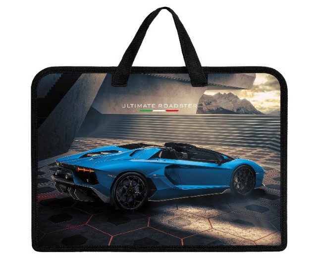 Сумка А4 пластик Hatber BLUEsupercar на молнии Превью 1