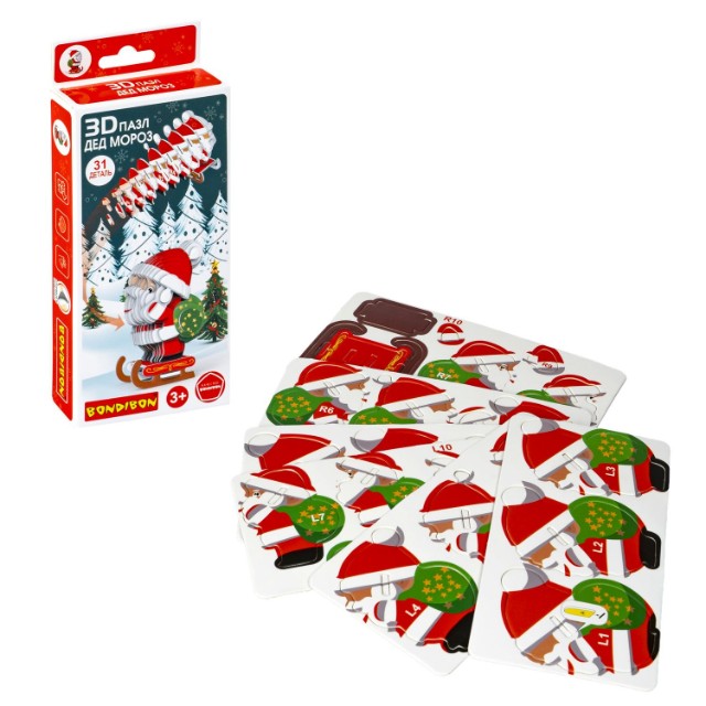 Пазл 3D Дед Мороз Превью 3