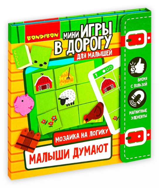 Игра Развивающая Игры в дорогу Малыши думают. Мозаика на логику Превью 0