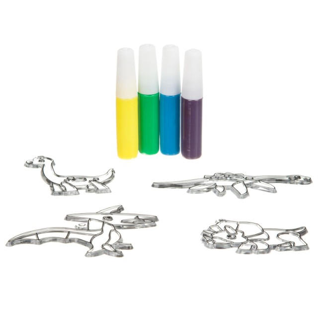 Творч Витражи Динозавры 4шт Превью 1