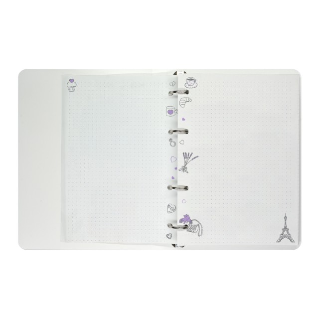 Тетрадь на кольцах пласт 80л BV Девушка с косичкой Превью 5