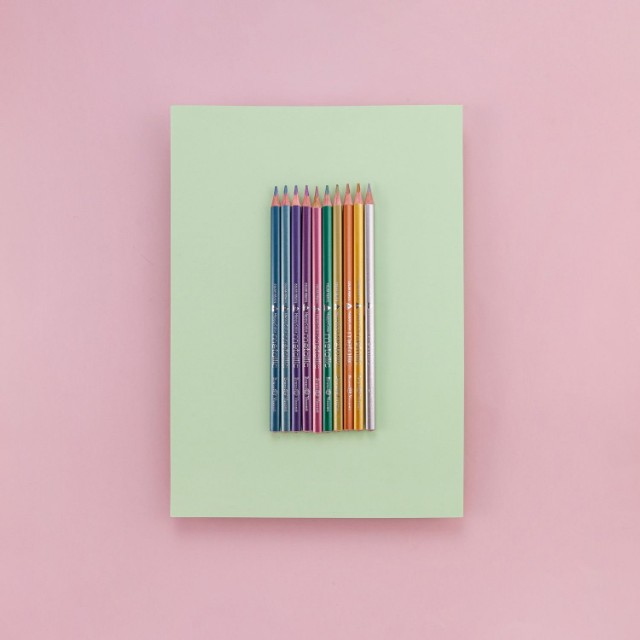 Карандаши цветные 10 цв BV HappyColor металлизиров. Превью 2