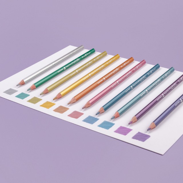 Карандаши цветные 10 цв BV HappyColor металлизиров. Превью 12