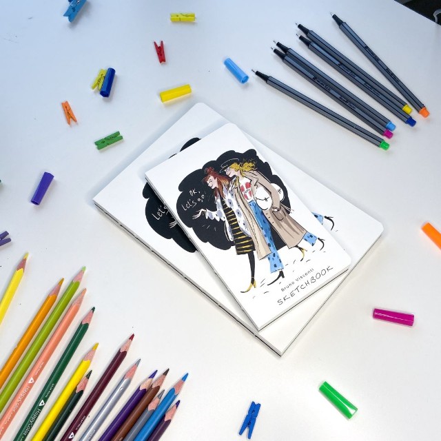 Скетчбук 92*167мм 112л BV Микс 8 вида 80гр/м2 Превью 4