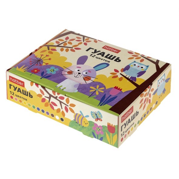 Гуашь 12цв Hatber Зайчик Превью 2