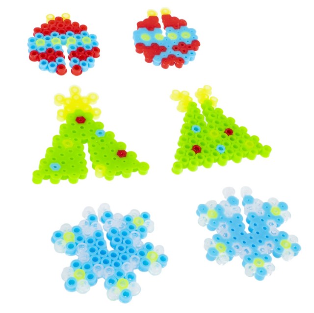 Творч Термомозаика 3D Ёлочные украшения 3шт с неоновыми бусинами Превью 1