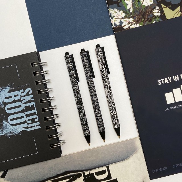 Ручка шариковая синяя BV ArtClick Чертежи 0.5 принт авт Превью 3