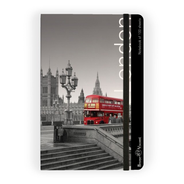 Зап. книжка А5 100л кл тв BV Megapolis Art Города на резинке Превью 2