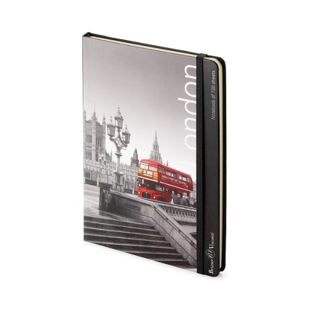 Зап. книжка А5 100л кл тв BV Megapolis Art Города на резинке Превью 5