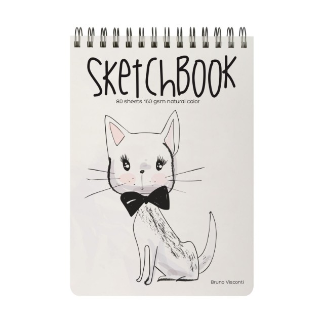 Скетчбук 185*250мм 80л тв спир BV Микс 4 вида 160гр/м2 Превью 1