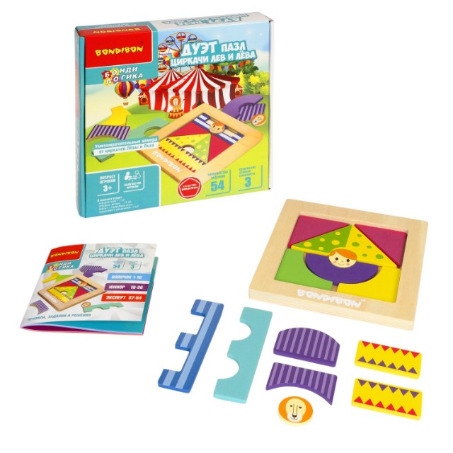 Логическая Дуэт пазл - Циркачи Лев и Лева Превью 6