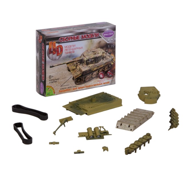 Сборная модель 4D Танк М 1:72 пласт Превью 1