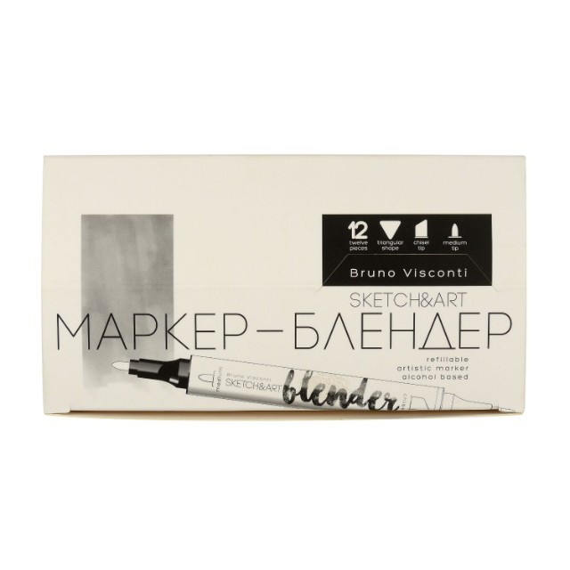 Маркер д/скетчинга двуст 1-6мм BV Sketch&Art блендер (поштучно) без пигмента Превью 1