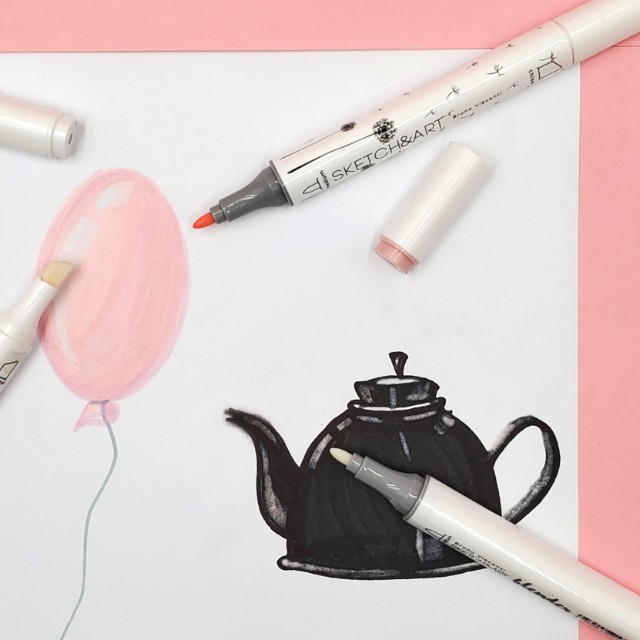 Маркер д/скетчинга двуст 1-6мм BV Sketch&Art блендер (поштучно) без пигмента Превью 4