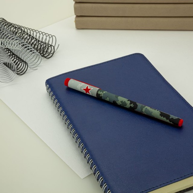 Ручка шариковая синяя BV FunWrite Милитари 0.5мм Превью 1