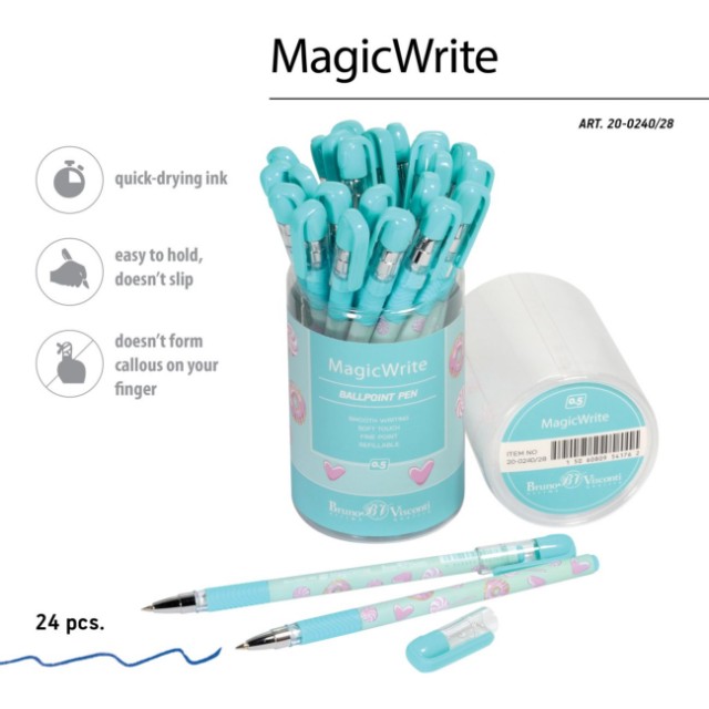 Ручка шариковая синяя BV MagicWrite Сладкое настроение. Леденцы 0,5мм Превью 4