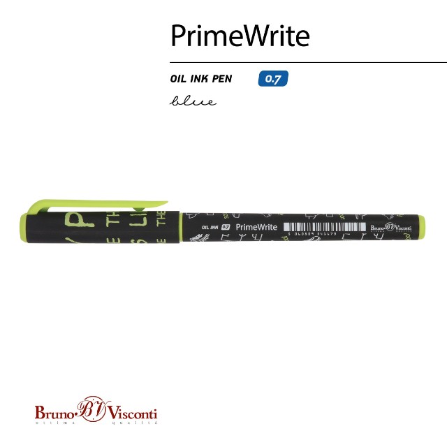 Ручка шариковая синяя BV PrimeWrite. Футбол. Паттерн 0,7мм принт Превью 2