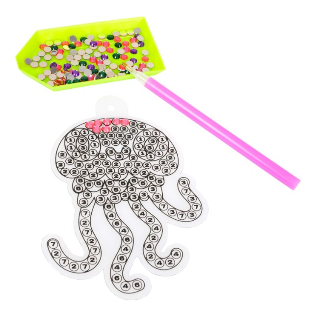 Творч Алмазная мозаика Наклейки на окно многоразовые Морские обитатели Превью 4