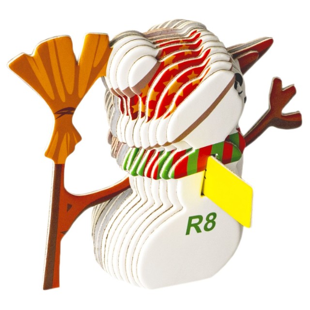 Пазл 3D Снеговик 28 деталей. Превью 3