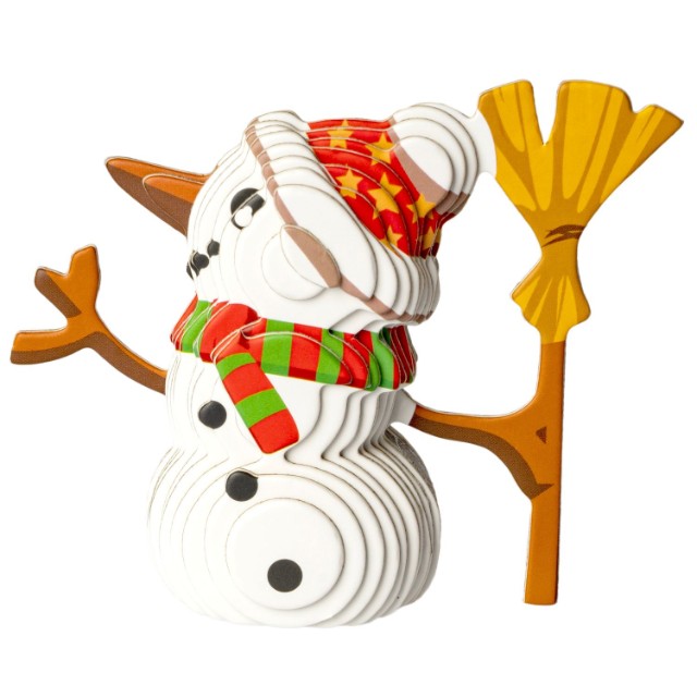 Пазл 3D Снеговик 28 деталей. Превью 5