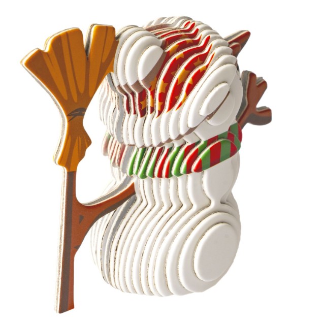 Пазл 3D Снеговик 28 деталей. Превью 1