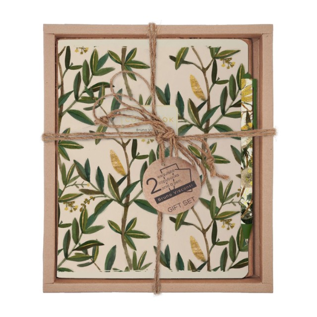 Набор подар BV Bloom Flowers. Олива (две тетради и ручка)