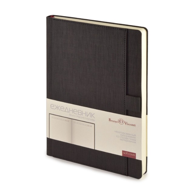 Набор подар BV Marseille черный ежедневник А5 + ручка с бантом Превью 5