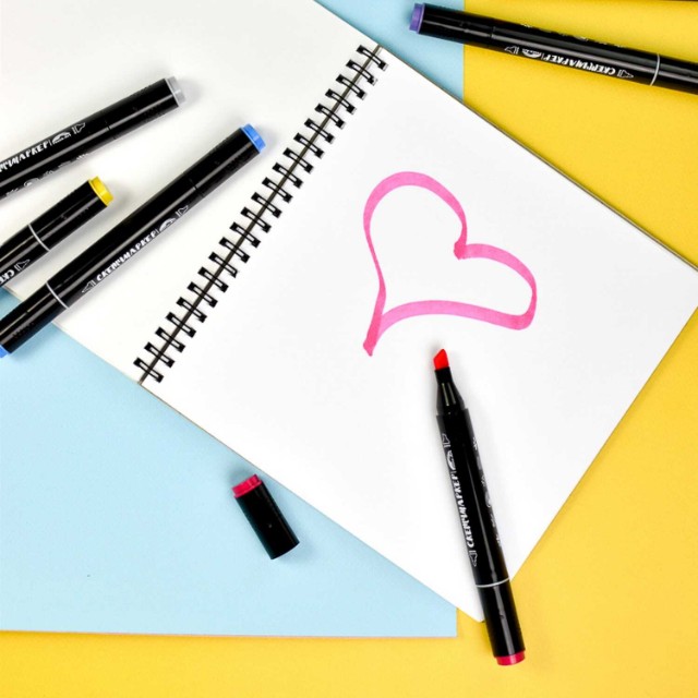 Маркеры д/скетчинга двуст 24цв 1-6,2мм основные цвета Квокка Превью 5