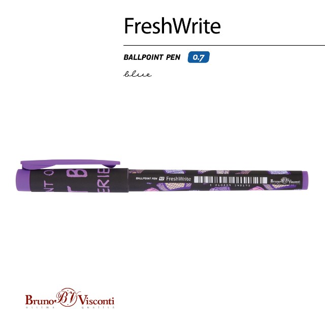 Ручка шариковая синяя BV FreshWrite Дамские штучки. Ажур Превью 4