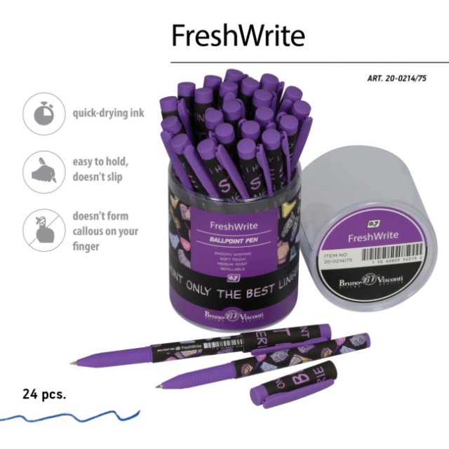 Ручка шариковая синяя BV FreshWrite Дамские штучки. Ажур Превью 2