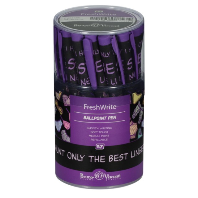 Ручка шариковая синяя BV FreshWrite Дамские штучки. Ажур Превью 3