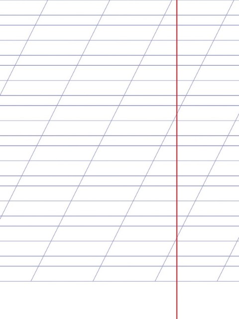 Тетрадь 12л линейка косая Однотонная. Пастель NewTone Незабудка с доп.горизонтальной Превью 1