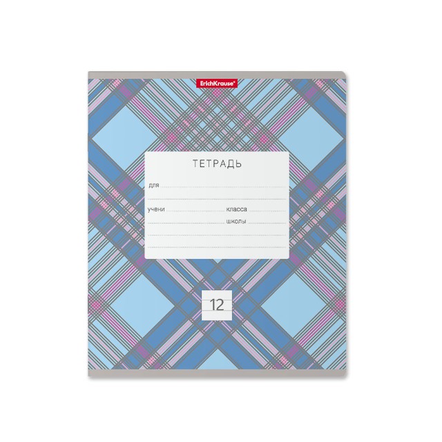 Тетрадь 12л линейка Optima Check ассорти Превью 6