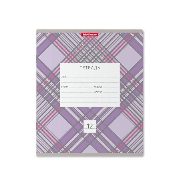 Тетрадь 12л линейка Optima Check ассорти Превью 1