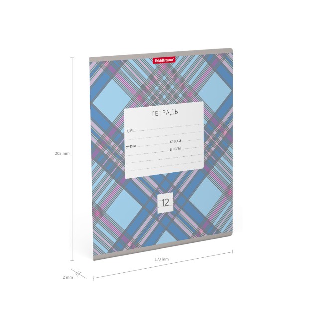 Тетрадь 12л линейка Optima Check ассорти Превью 9