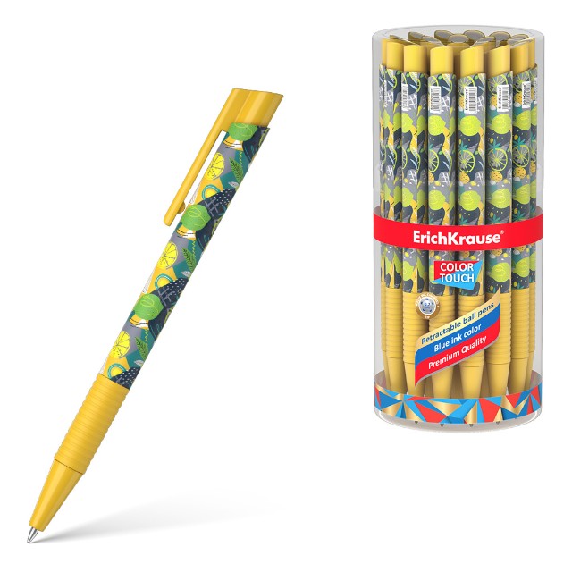 Ручка шариковая синяя EK ColorTouch Lime автомат Превью 5