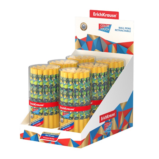 Ручка шариковая синяя EK ColorTouch Lime автомат Превью 1