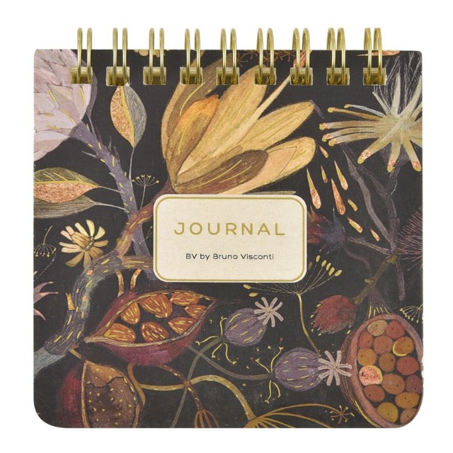 Блокнот А7 60л лин спир BV Ночные цветы