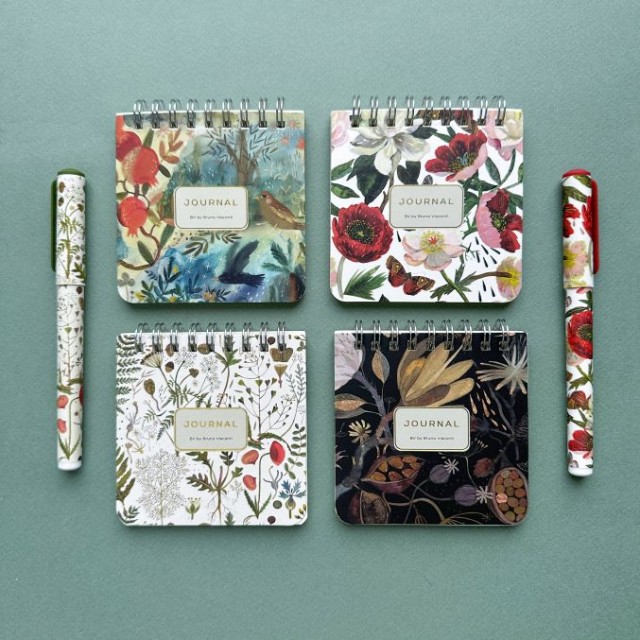 Блокнот А7 60л лин спир BV Ночные цветы Превью 3