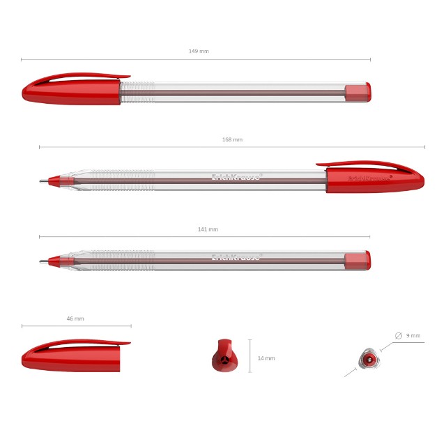 Ручка шариковая красная EK U-108 Classic Stick 1.0, Ultra Glide Technology Превью 2