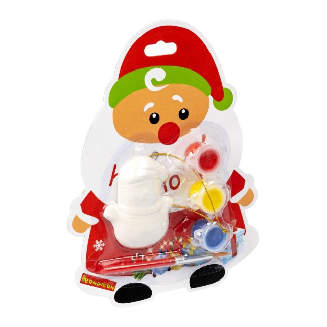 Творч Ёлочные украшения своими руками Снеговик (на карте Дед Мороз)