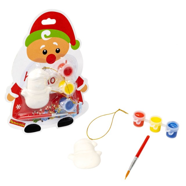 Творч Ёлочные украшения своими руками Снеговик (на карте Дед Мороз) Превью 5