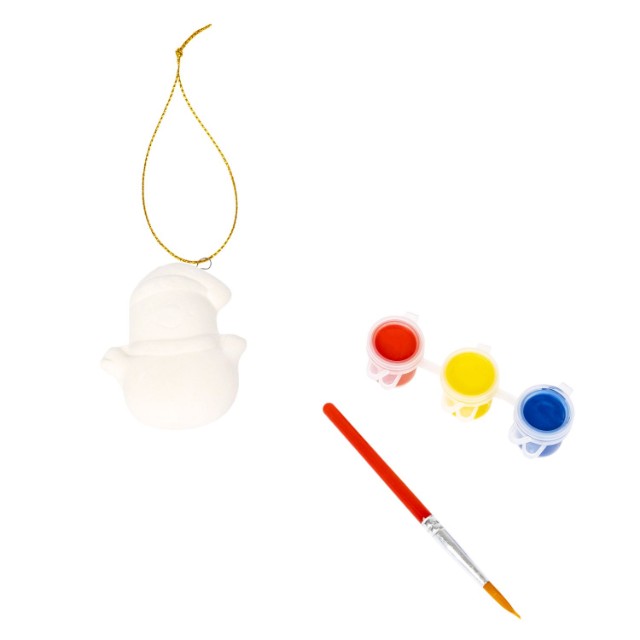 Творч Ёлочные украшения своими руками Снеговик (на карте Дед Мороз) Превью 3