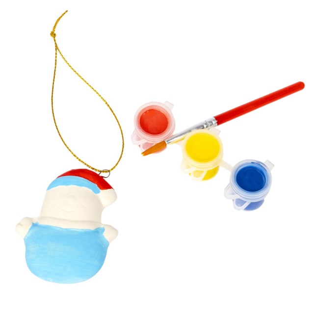 Творч Ёлочные украшения своими руками Снеговик (на карте Дед Мороз) Превью 2