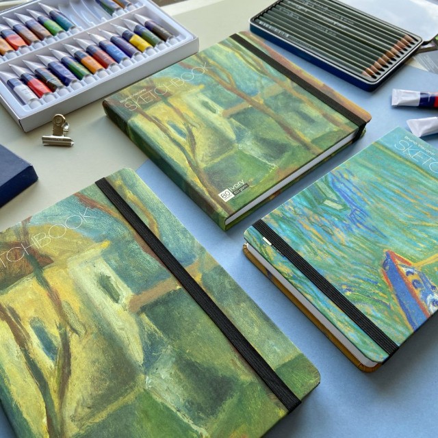 Скетчбук 179*250мм 80л тв BV бежевый блок 100гр Превью 6